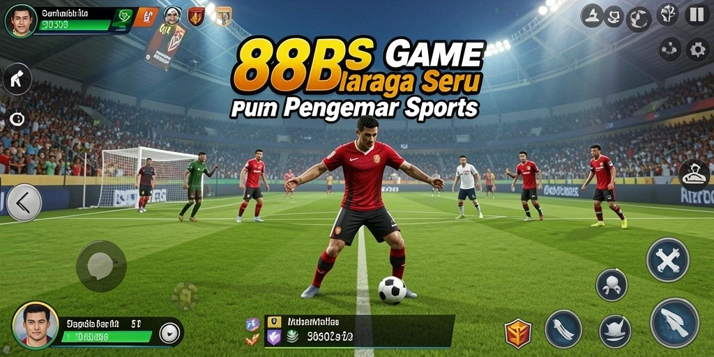 Tangkapan layar dari gameplay menampilkan aksi olahraga yang seru.