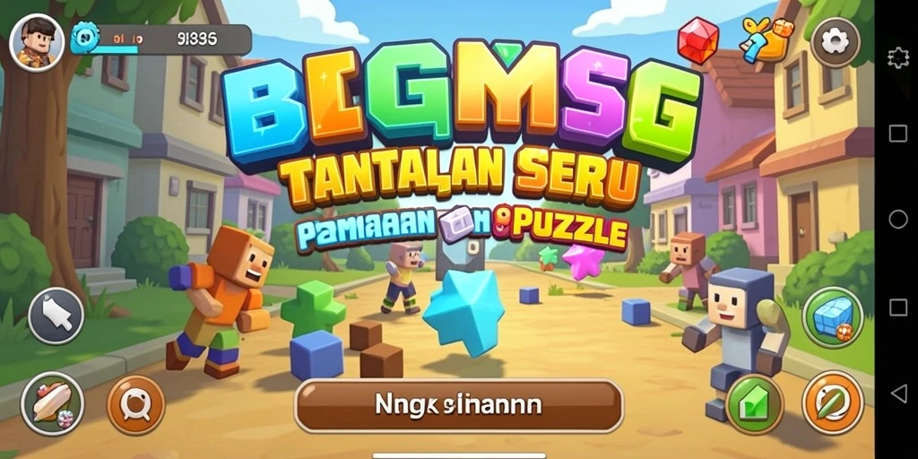 Tampilan gameplay BIGMSG menampilkan berbagai teka-teki yang menantang dan menarik.