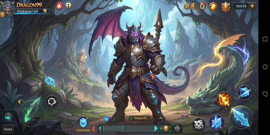 Tampilan gameplay DRAGON99 dengan aksi pertarungan yang mendebarkan.