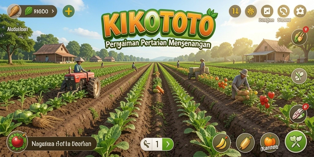 Tampilan gameplay KIKOTOTO dengan aktivitas berkebun yang menyenangkan.