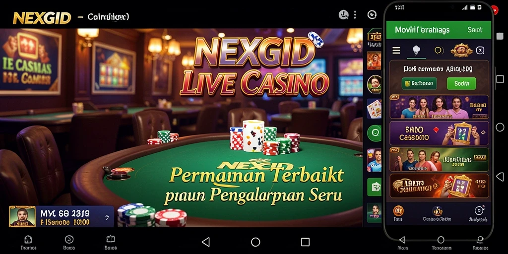 Tampilan gameplay Live Casino NEXGID yang mendebarkan dan interaktif.