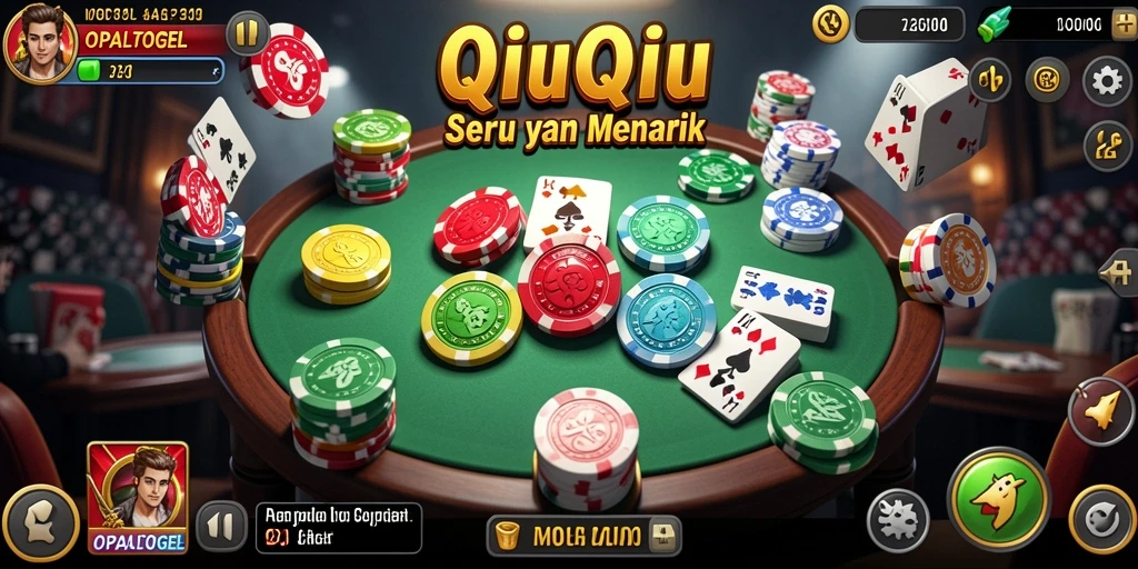 Screenshot OPALTOGEL menampilkan keseruan gameplay QiuQiu.