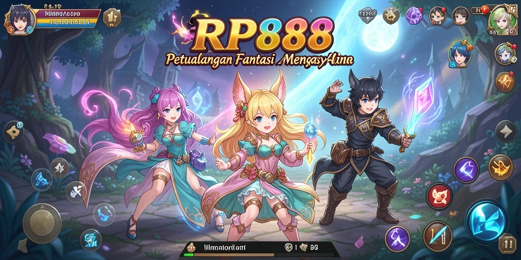 Screenshot menunjukkan karakter anime beraksi dalam pertarungan yang mendebarkan.