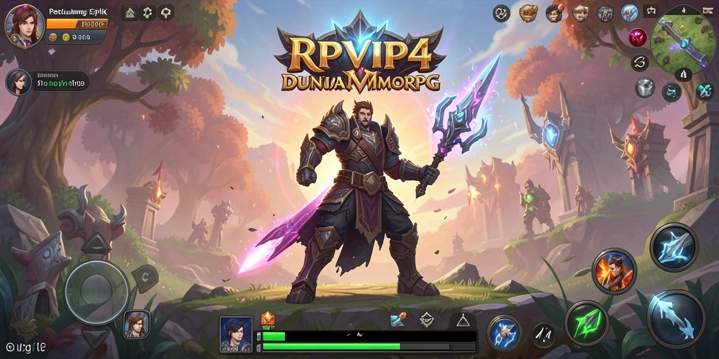 Screenshot menampilkan aksi seru dalam petualangan MMORPG RPVIP4.