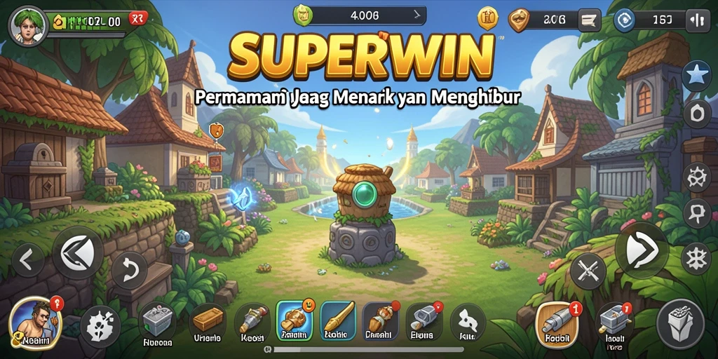 Tampilan gameplay SUPERWIN yang mengasyikkan dan interaktif.