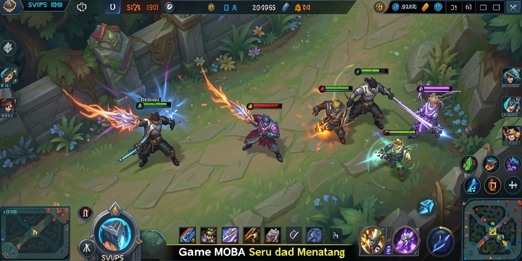 Tampilan menarik dari gameplay MOBA di SVIP5.
