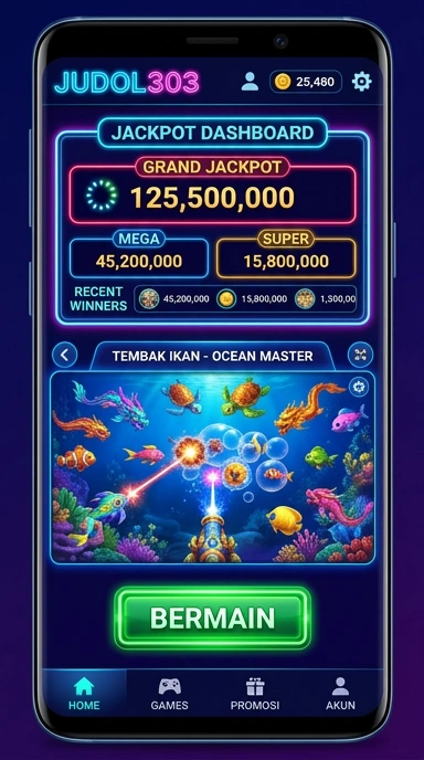 Judol303 pada perangkat Android dengan tampilan menarik.